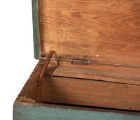 A Federal Blue Painted Poplar DAR 1836 Inscribed Blanket Chest