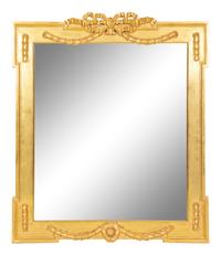 A French Giltwood Ribbon-Tied Mirror