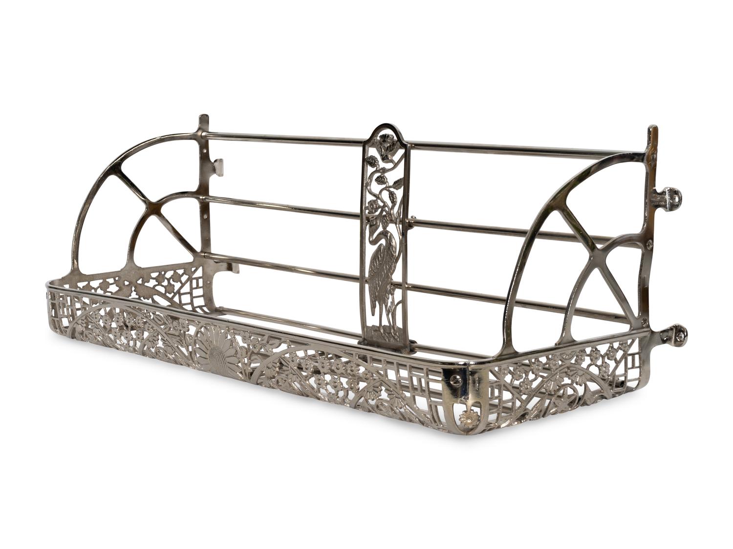 An Aesthetic Movement Gilt Brass Pullman Railroad Car Luggage Rack