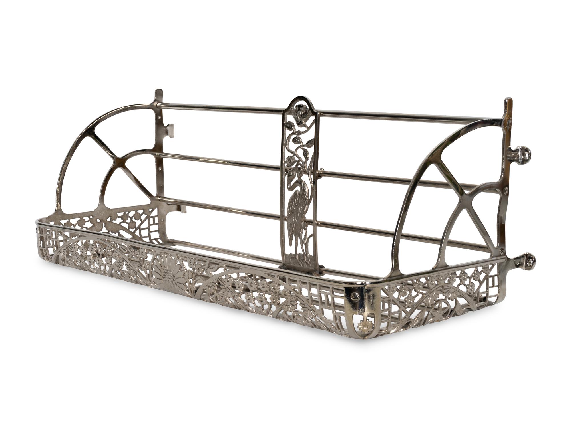 An Aesthetic Movement Gilt Brass Pullman Railroad Car Luggage Rack