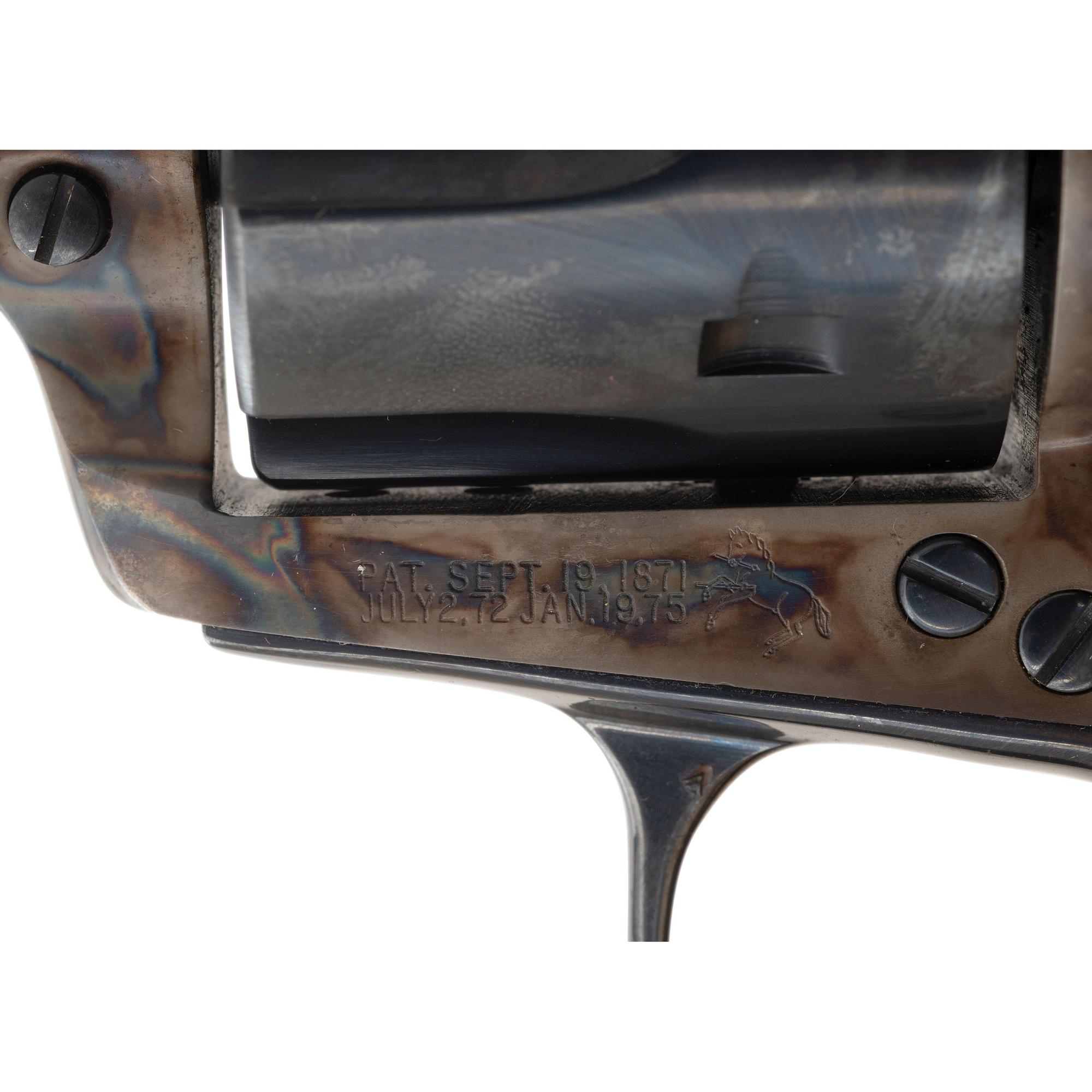 *Colt 4.75" Blued New Frontier Single Action Army Revolver in .44-40 with Original Box and Extra Grips