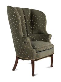 A Federal Style Mahogany Wingback Armchair