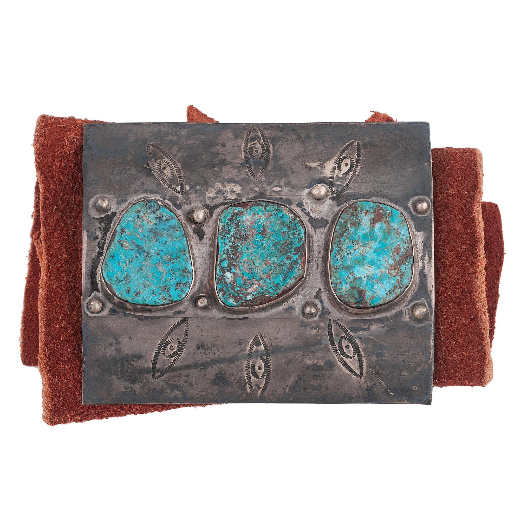 Navajo Silver and Turquoise Ketoh