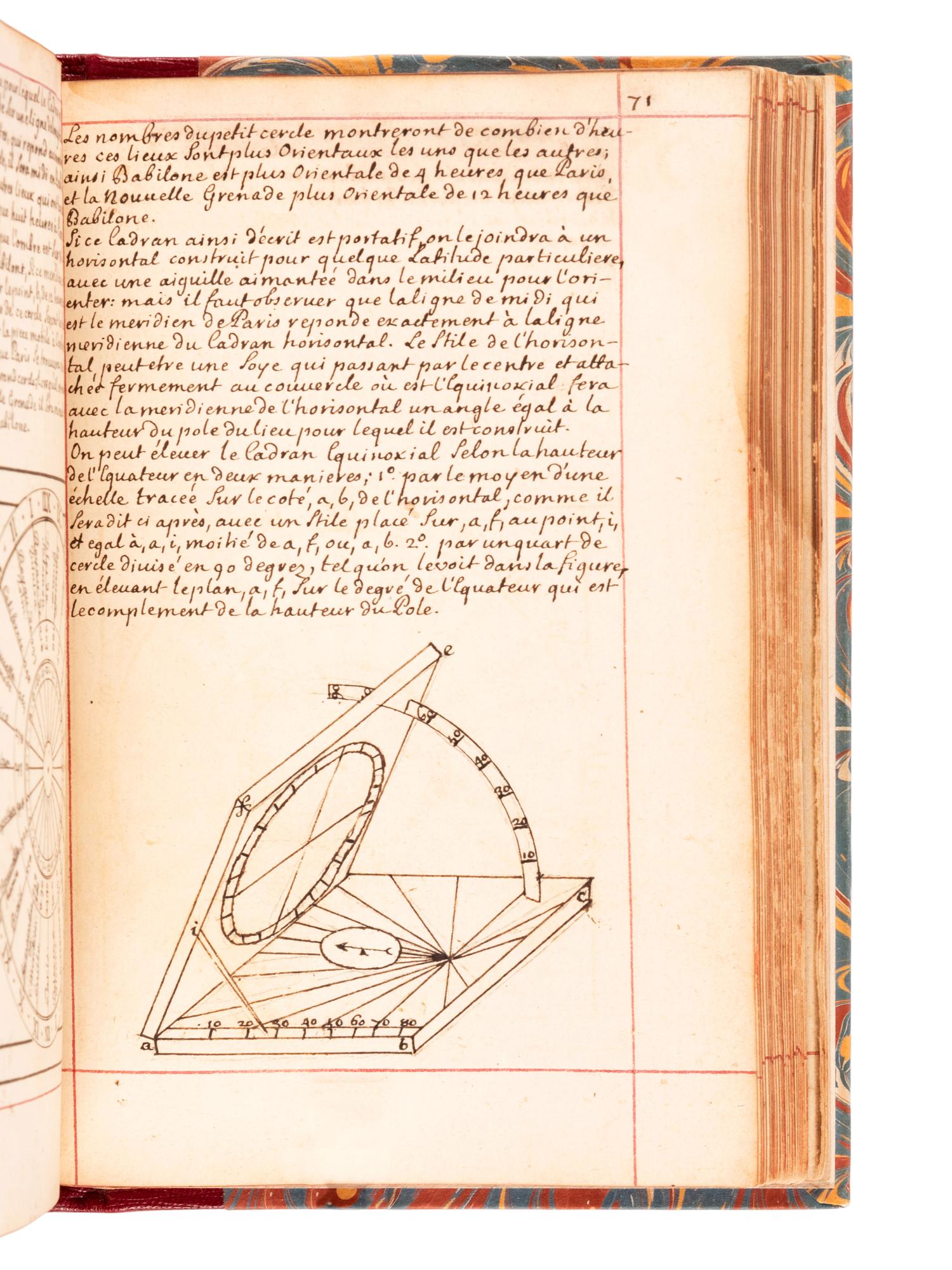 [MANUSCRIPT - SUN DIALS]. "Traité De Gnomonique. Premiere partie [-Seconde partie] [-Troisieme Partie]." [Paris]: 1700.