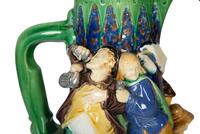 An English Majolica Compote and a Minton Majolica Pitcher and Lidded Jug — 19th Century