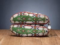 Sioux Fully Beaded Buffalo Hide Moccasins