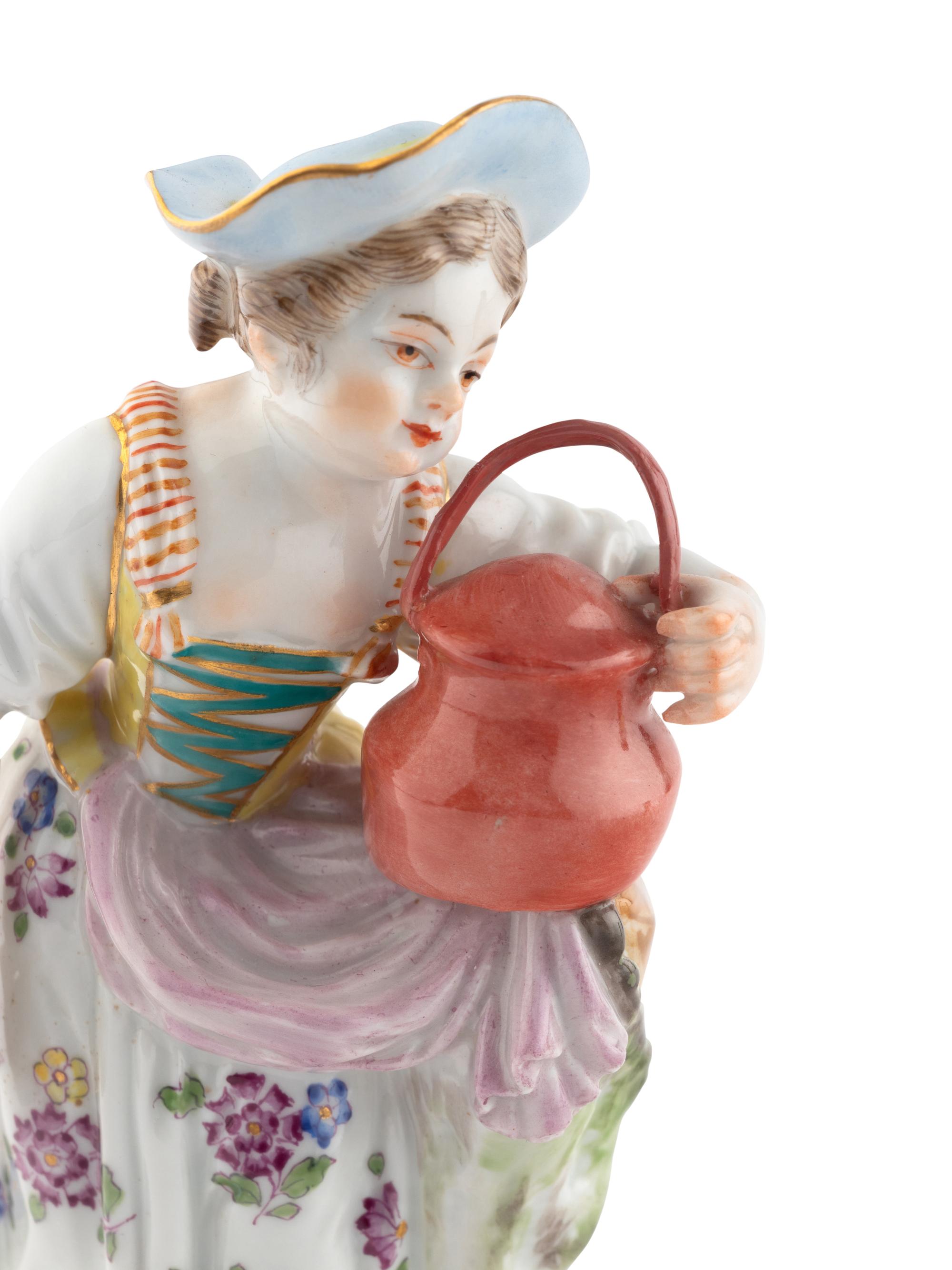 Two Meissen Porcelain Figures