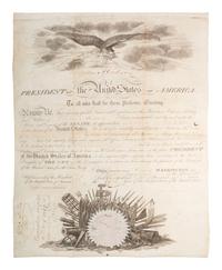 MADISON, James (1751-1836). Partly-printed appointment signed ("James Madison"), as President of the United States. Washington, DC. 1 March 1815.