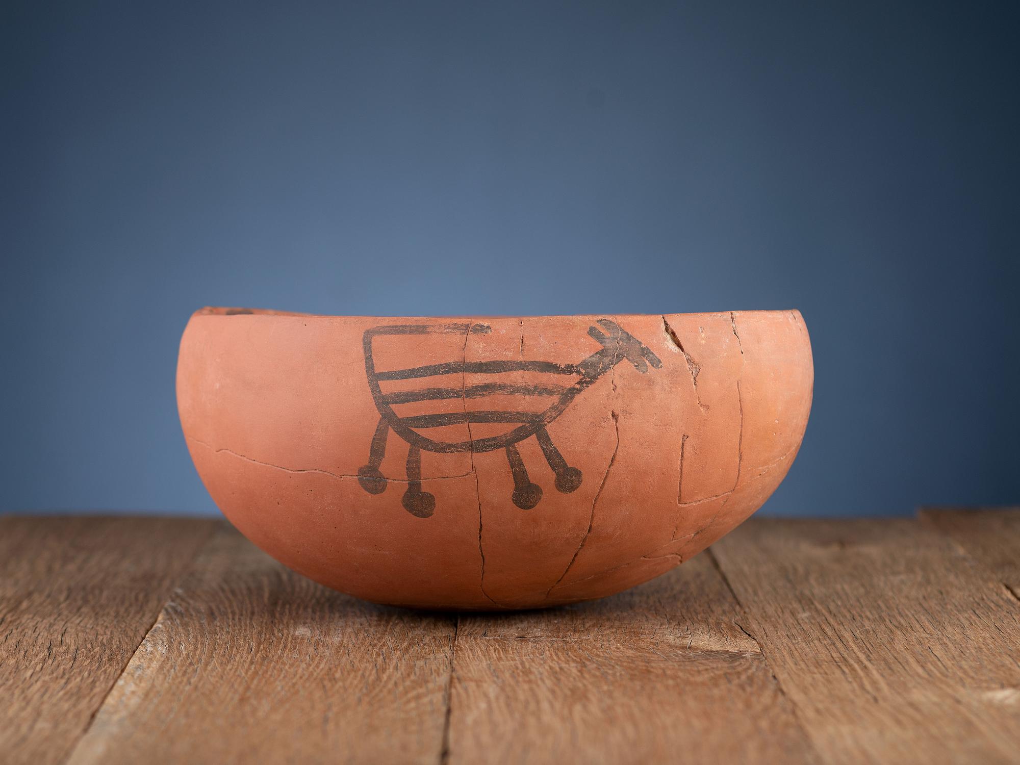Pinedale Black-on-Red and St. Johns Polychrome Pottery Bowls