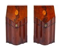 A Pair of George III Mahogany Knife Boxes Height 15 inches. — LATE 18TH CENTURY