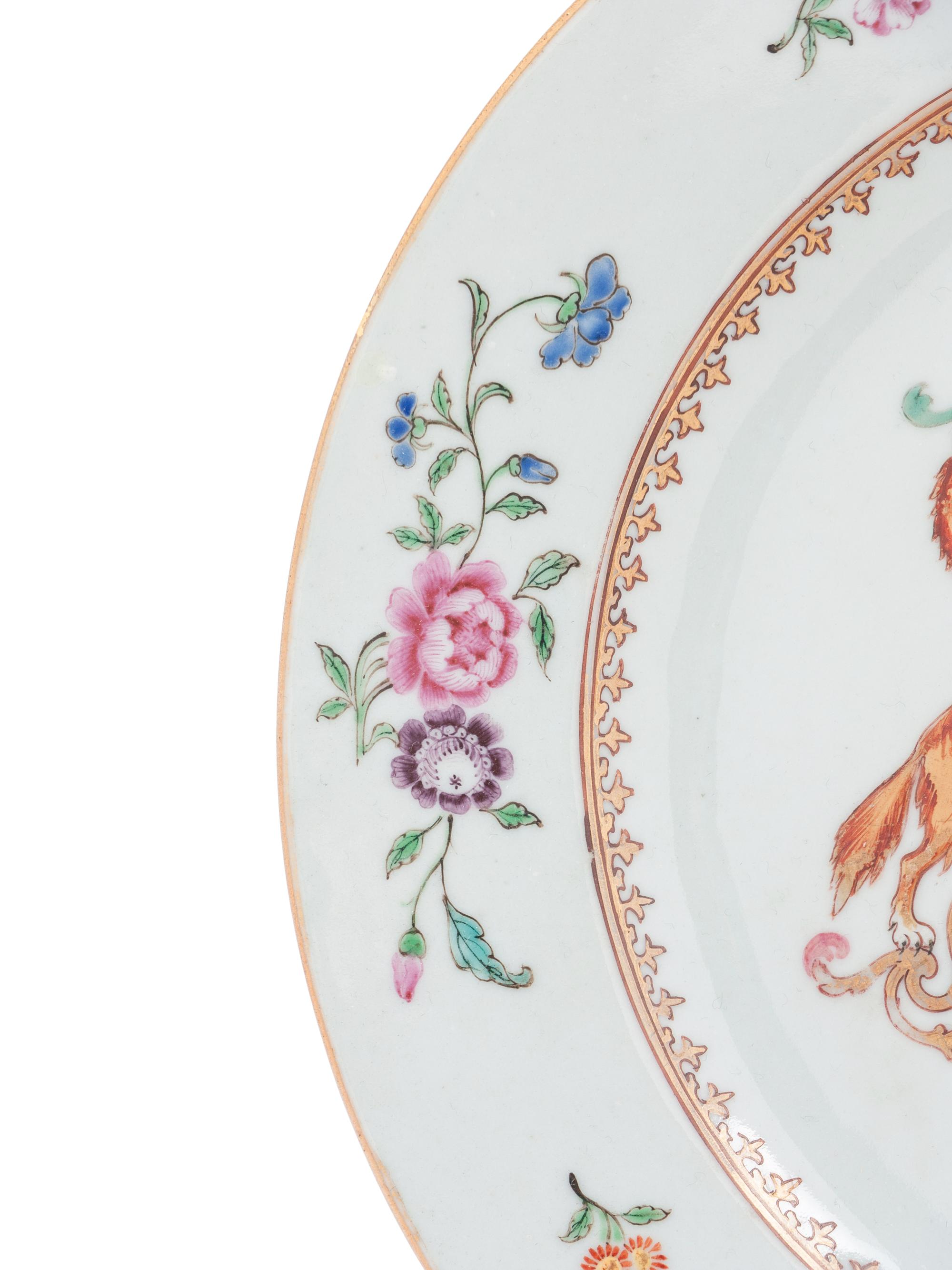 A Chinese Export Porcelain Armorial Plate