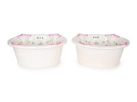 A Pair of Sherle-Wagner Painted Porcelain Sink Basins — LAST HALF 20TH CENTURY