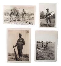 [WORLD WAR II & VIETNAM]. A group of 14 snapshots including portraits of prize fighter Toikey Thompson and black female combat nurses, including: