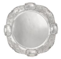 An American Silver Meat Platter, Gorham Mfg. Co., Providence, RI, 20th Century, of shaped circular form, the rim chased with alternatin