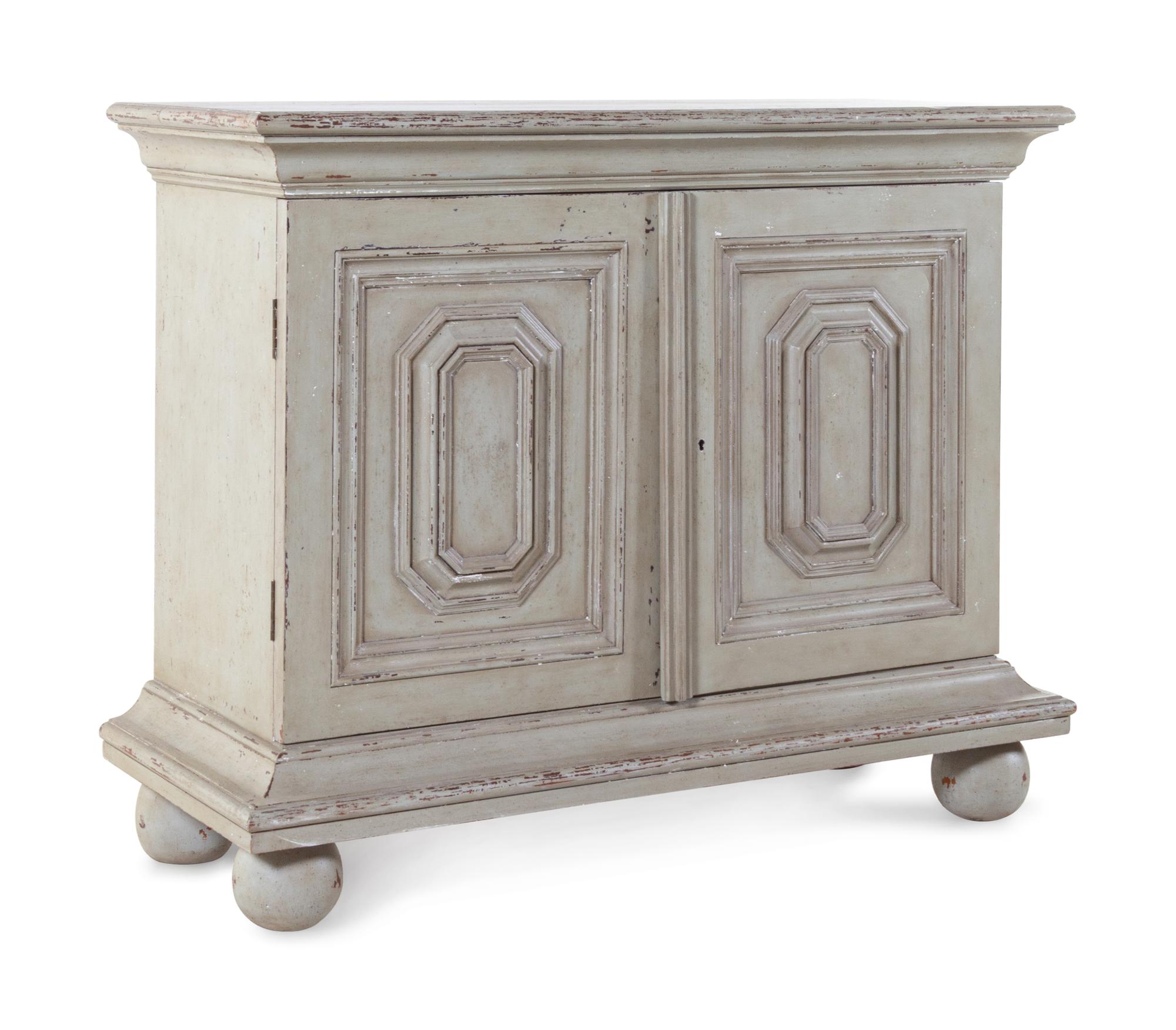 A Louis XIII Style White Painted Cabinet