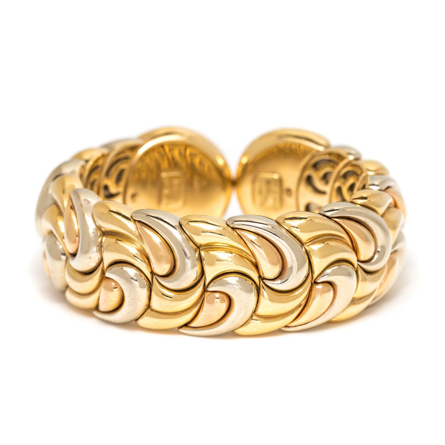 TRICOLOR GOLD CUFF BRACELET