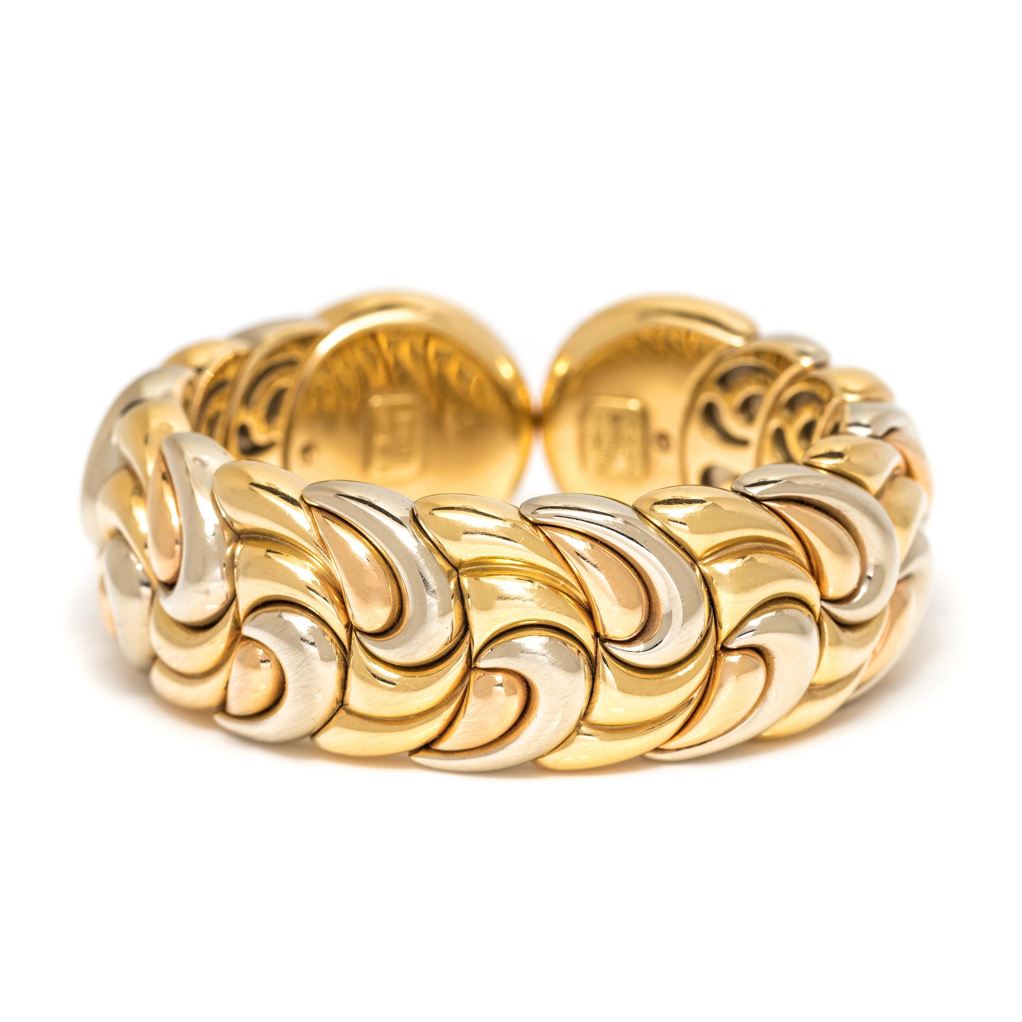 TRICOLOR GOLD CUFF BRACELET