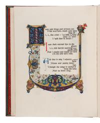 SANGORSKI, Alberto, calligrapher and illuminator. -- KEATS, John (1795-1821). "La Belle Dame sans Merci" -- "Ode on a Grecian Urn" -- "Ode to Psyche." London, 1928.