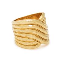 HENRY DUNAY, YELLOW GOLD RING
