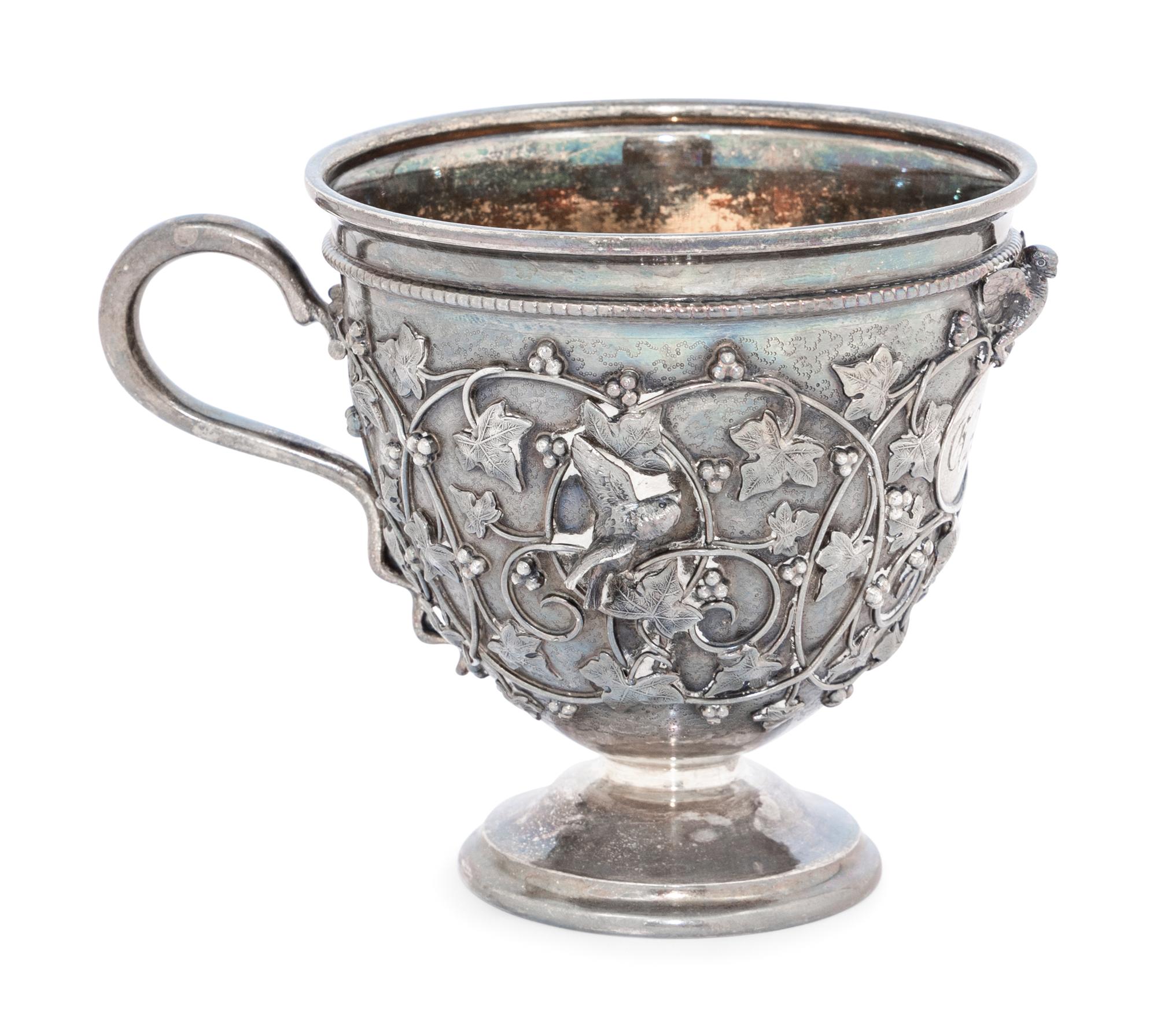 A Tiffany and Co. Bird and Ivy Silver Teacup