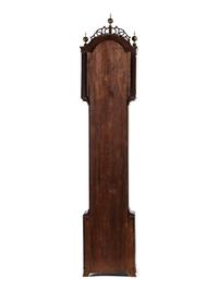 A Chippendale Carved and Bone Mounted Mahogany Tall Case Clock