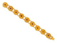 CASTELLANI, ARCHAEOLOGICAL REVIVAL, YELLOW GOLD AND AMETHYST BRACELET