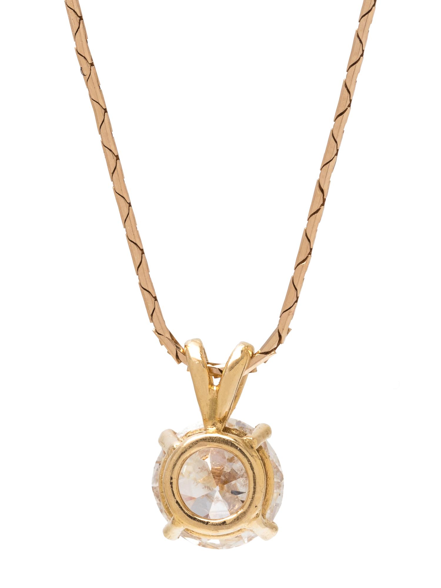YELLOW GOLD AND DIAMOND PENDANT/NECKLACE