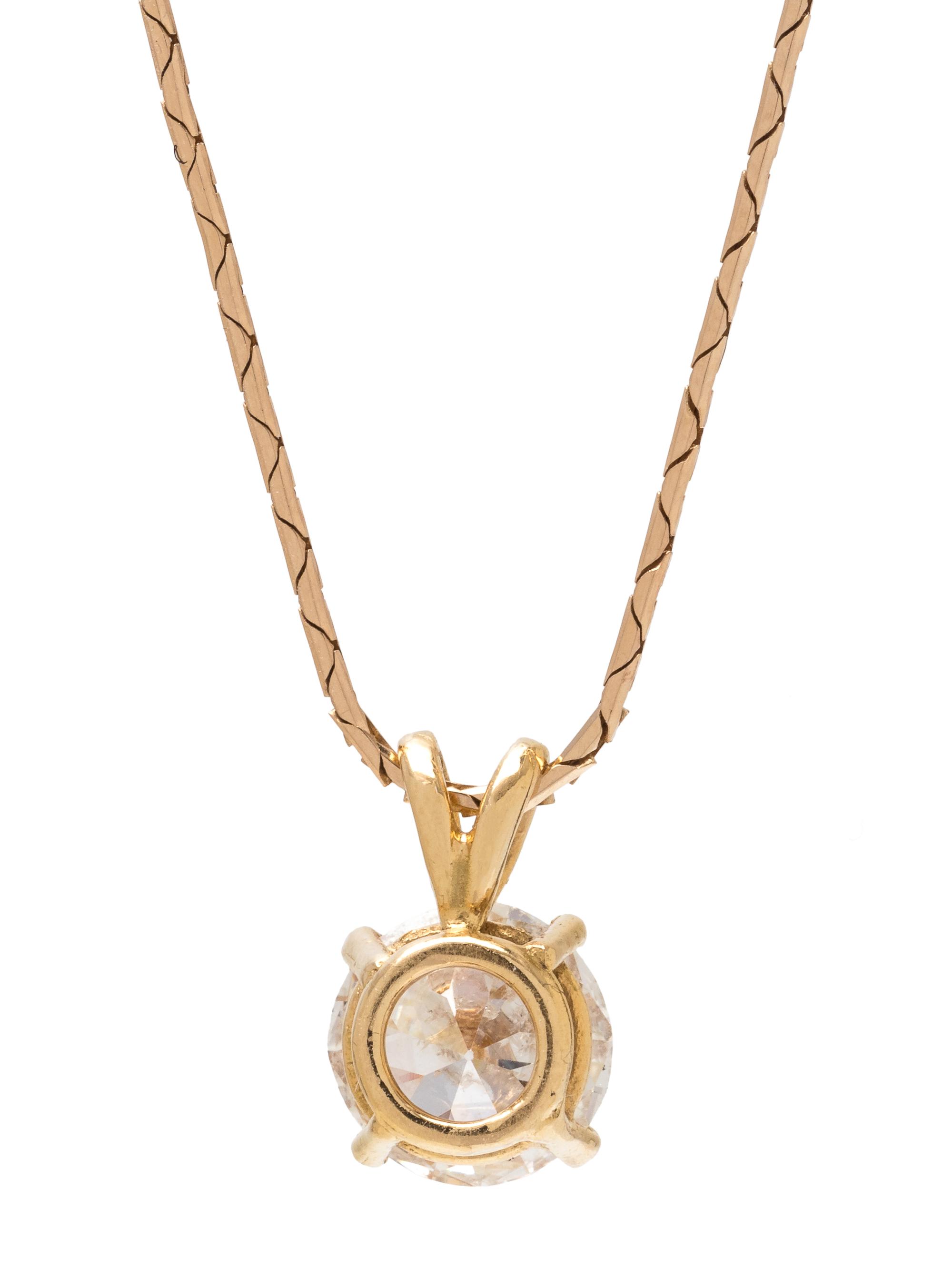 YELLOW GOLD AND DIAMOND PENDANT/NECKLACE