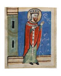MASTER OF MONZA (active Northern Italy, c. 1250-1270?) Cutting of Saint Boniface from a Legendary, in Latin, illuminated manuscript on parchment [Italy, Lombardy, c. 1285–1290]