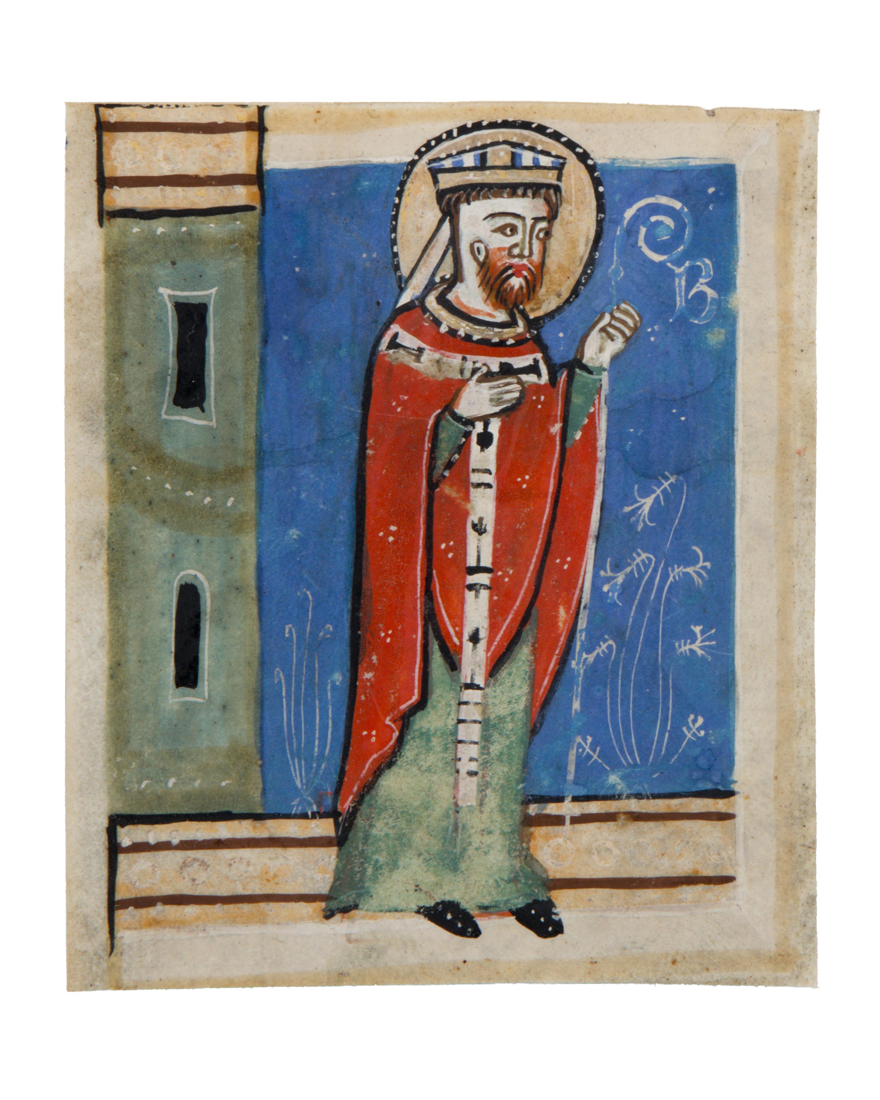 MASTER OF MONZA (active Northern Italy, c. 1250-1270?) Cutting of Saint Boniface from a Legendary, in Latin, illuminated manuscript on parchment [Italy, Lombardy, c. 1285–1290]