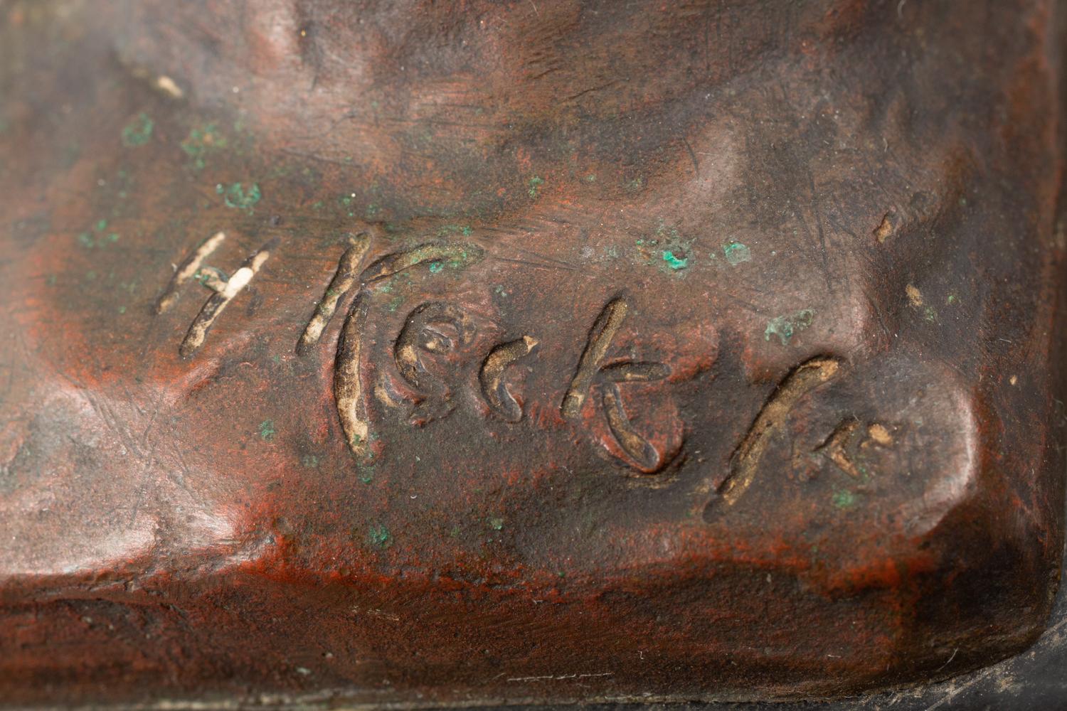 Three Continental Bronze Sculptures on Marble Bases