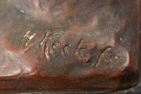 Three Continental Bronze Sculptures on Marble Bases