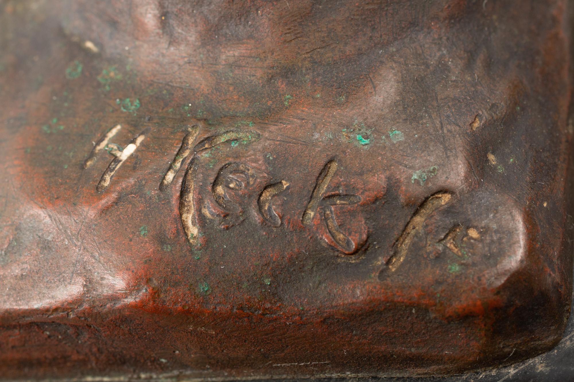 Three Continental Bronze Sculptures on Marble Bases