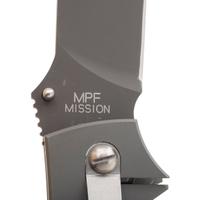 Prototype Mission Knives & Tools Non-Serrated MPF-1 All Titanium Folding Knife - Only 4 Produced, with Homer Brett Letter