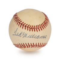 A Ted Williams Single Signed Autograph Baseball (Beckett Authentication Services Letter),