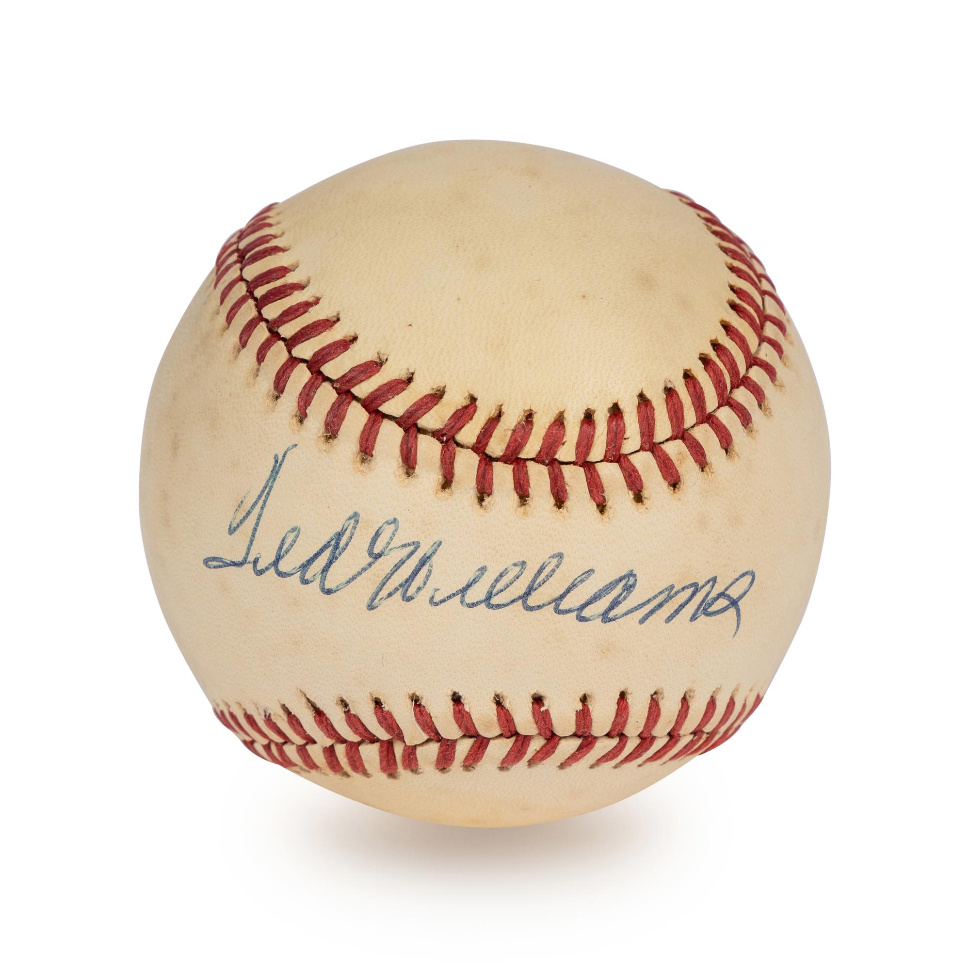 A Ted Williams Single Signed Autograph Baseball (Beckett Authentication Services Letter),
