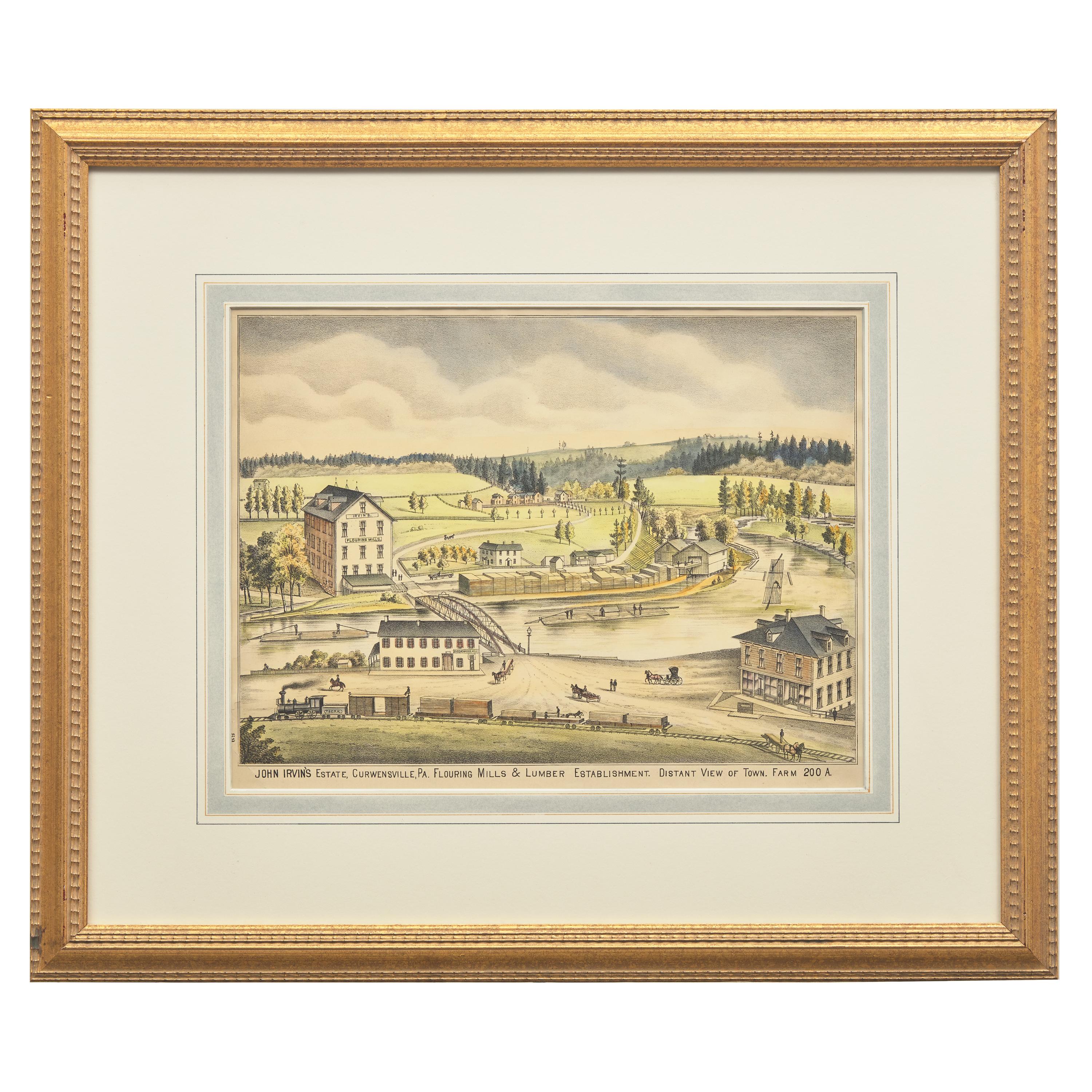[Philadelphia] Group of 8 views and scenes of Philadelphia and Pennsylvania