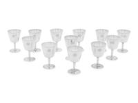A Set of Twelve Tiffany and Co. Silver Cordials