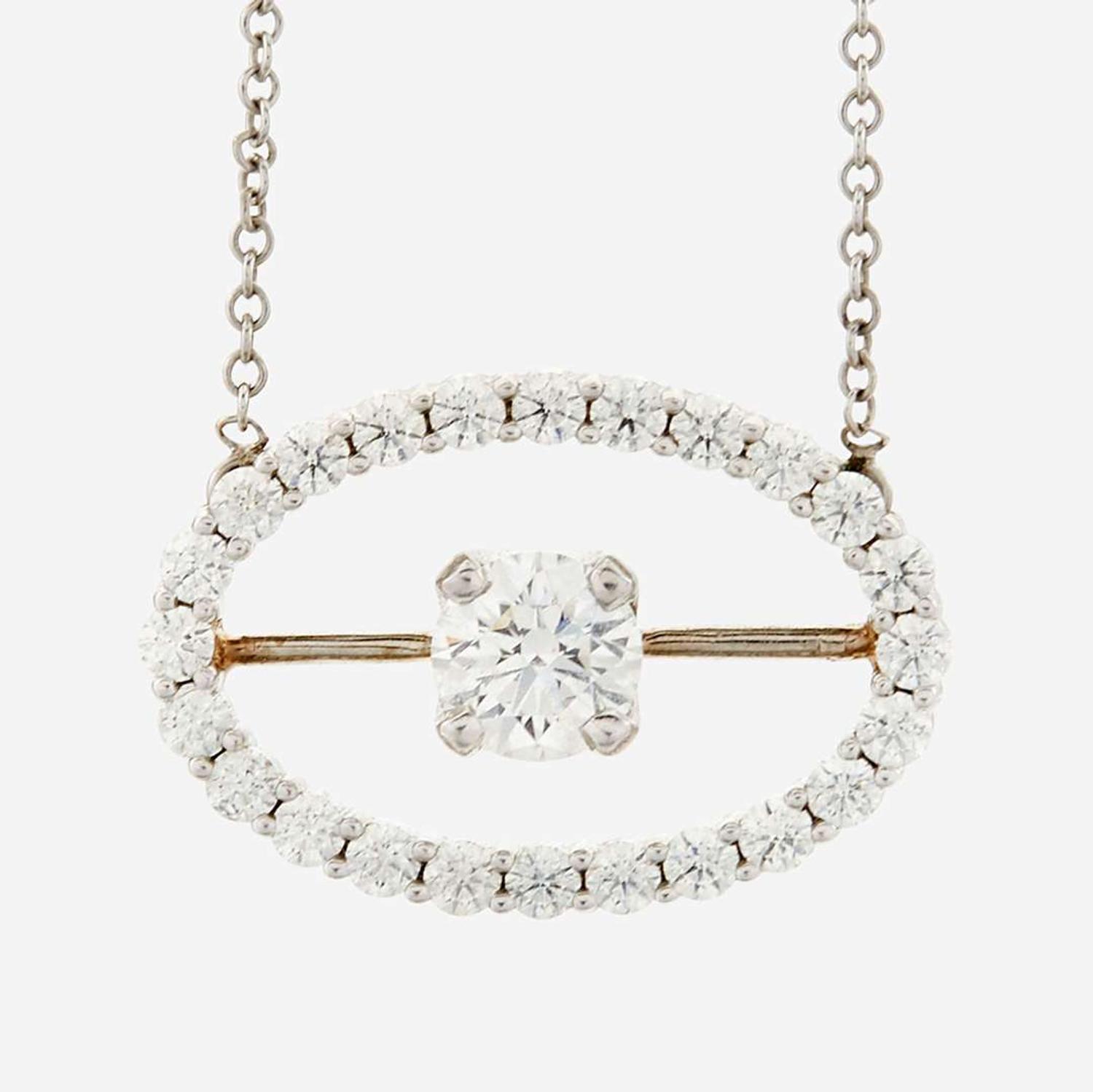 A diamond and white gold pendant necklace, Hearts on Fire