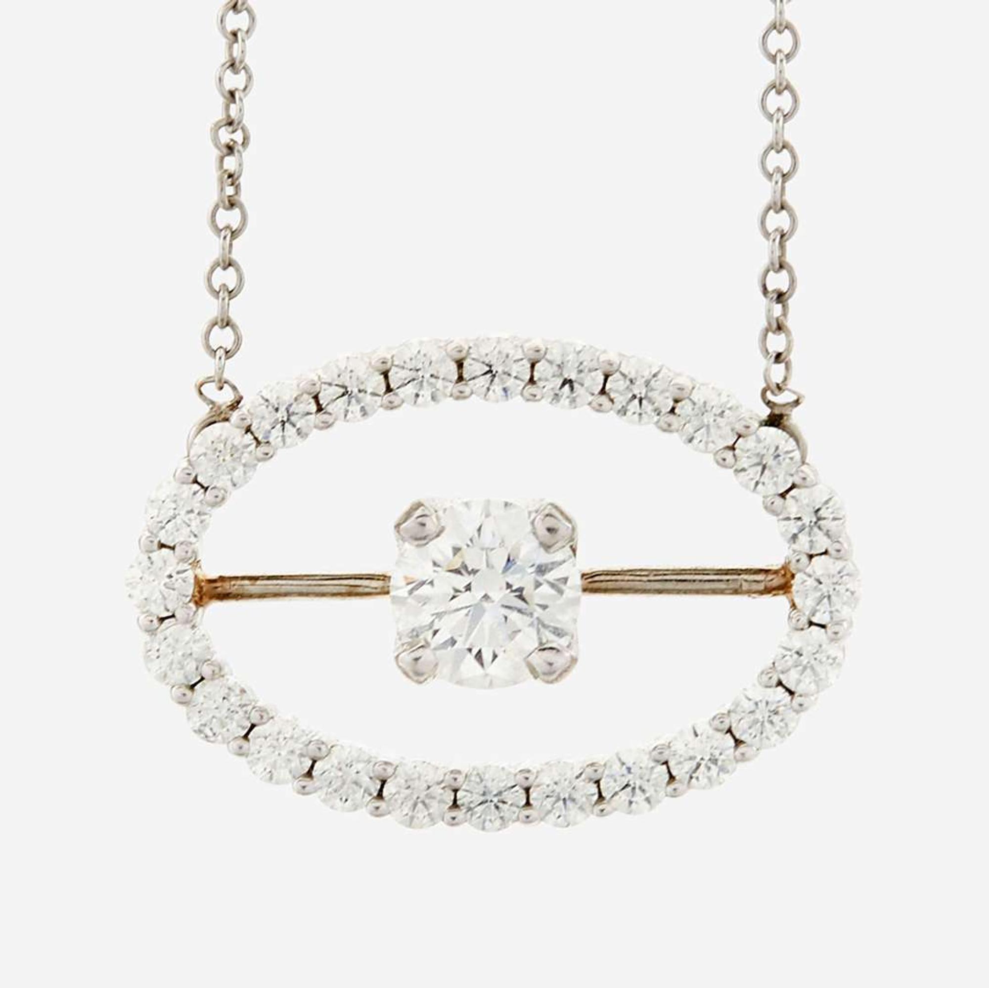 A diamond and white gold pendant necklace, Hearts on Fire