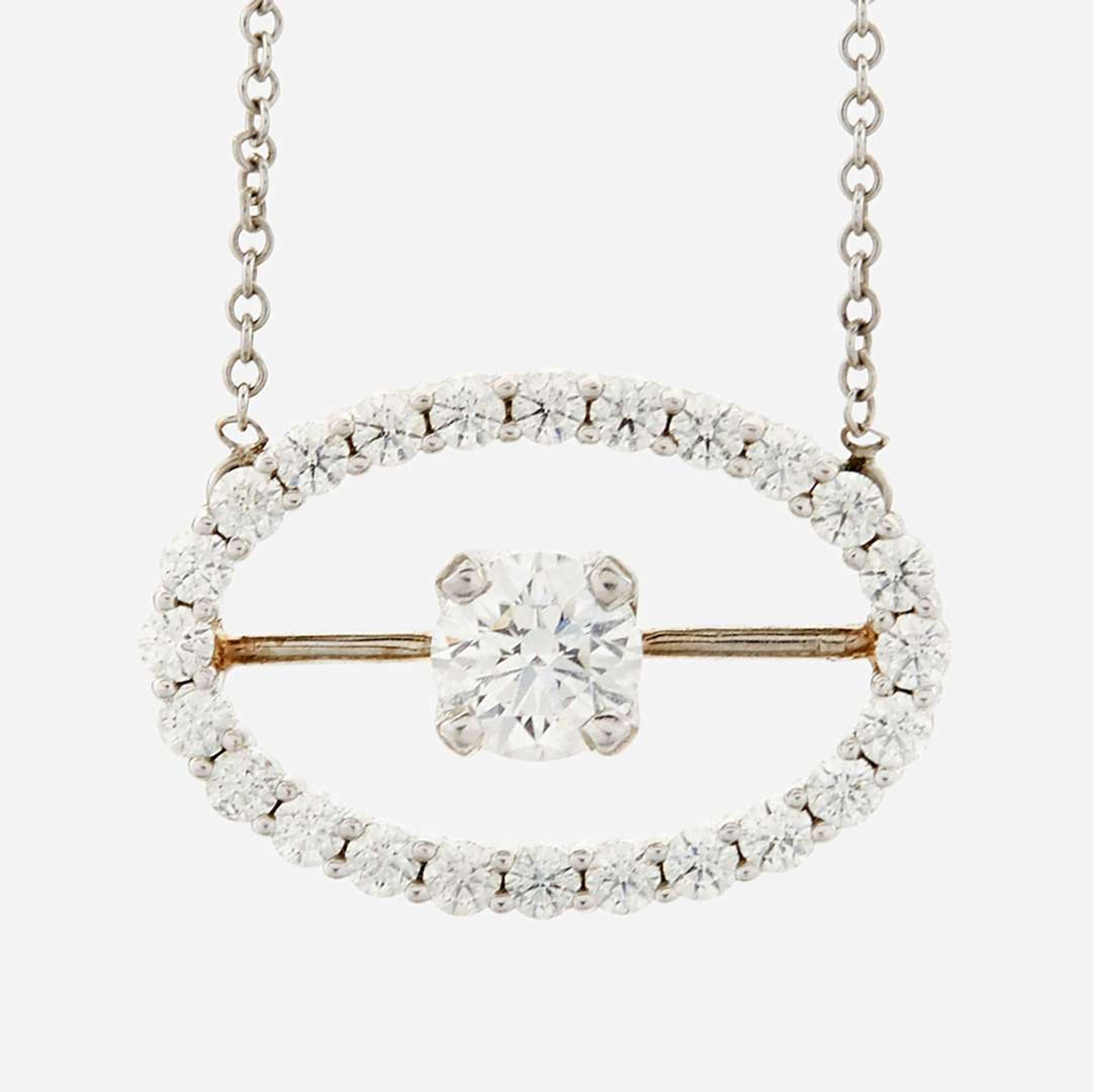 A diamond and white gold pendant necklace, Hearts on Fire