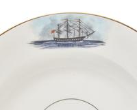 A French Porcelain Commemorative "Constitution" Soup Plate Made for the American Market