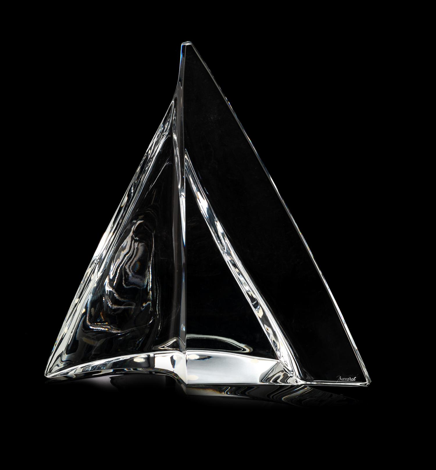 A Baccarat Alizee Glass Figure Height 11 3/4 inches.