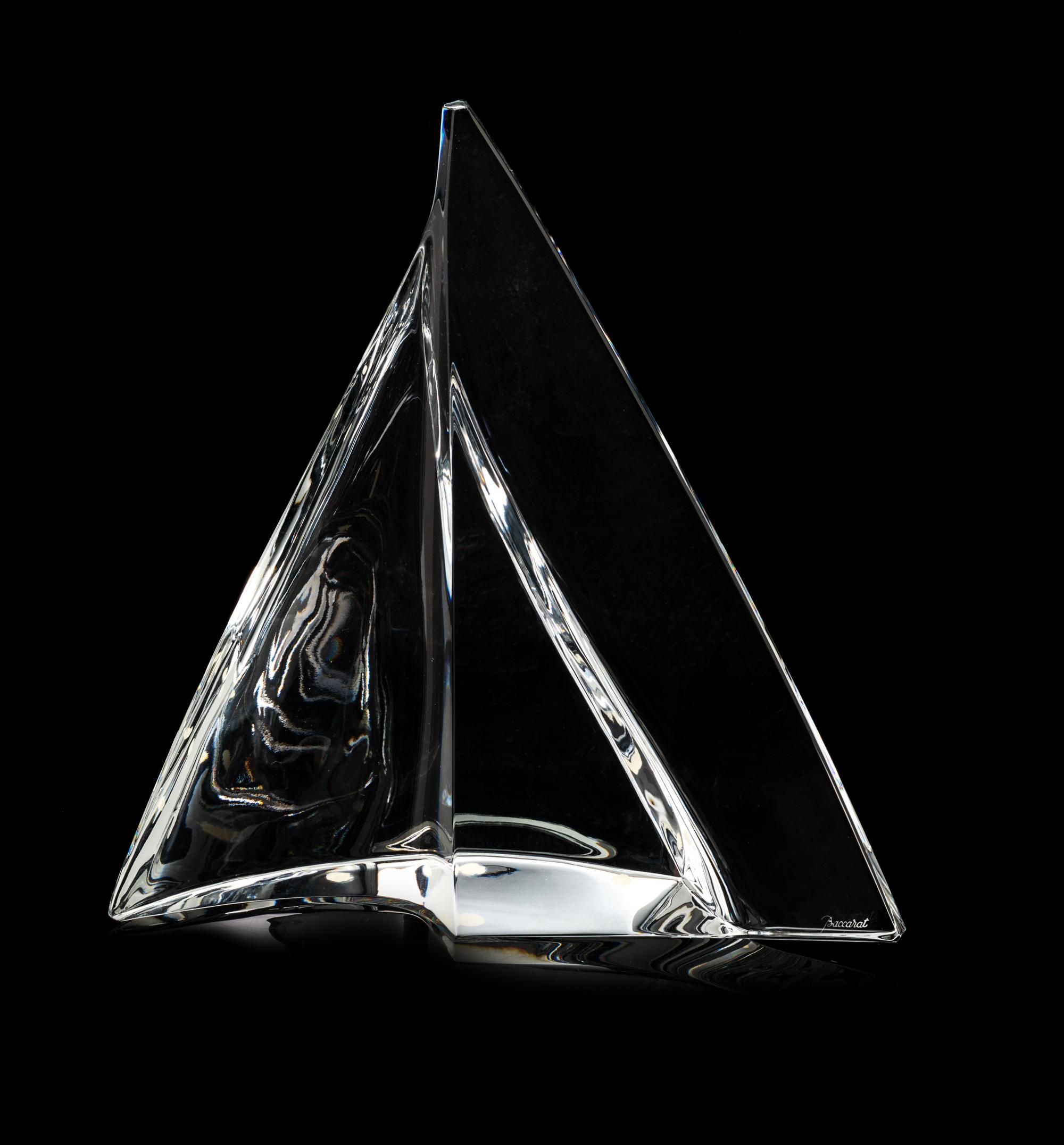 A Baccarat Alizee Glass Figure Height 11 3/4 inches.