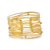 YELLOW GOLD AND DIAMOND CUFF BRACELET
