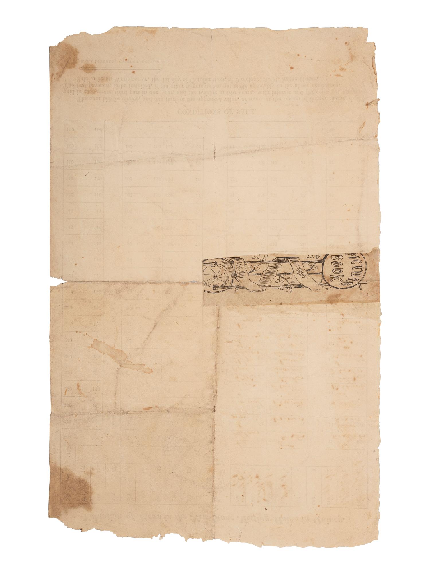 [ADAMS, John Quincy (1767-1848)]. Valuation of Pews in the New Stone Meeting House in Quincy. Boston: Ezra Lincoln, [1828].