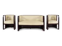 Pair of Armchairs with Settee, Model 421F Jacob & Josef Kohn, Austria