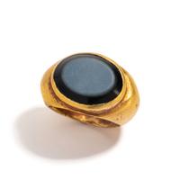 A Roman Gold and Nicolo Finger Ring