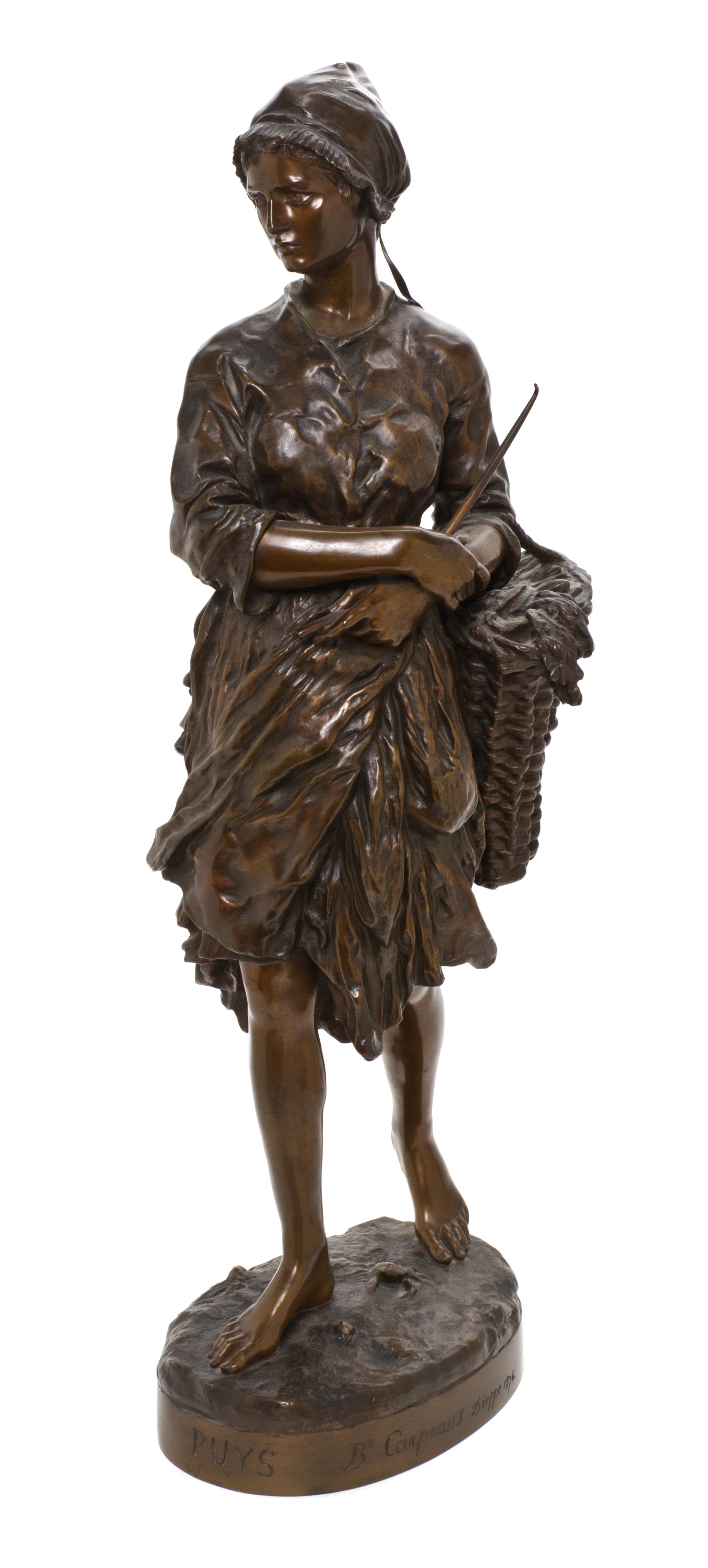 A French Bronze Figure, JEAN-BAPTISTE CARPEAUX (1827-1875), 19TH CENTURY, Height 28 1/2 inches. — JEAN-BAPTISTE CARPEAUX (1827-1875), 19TH CENTURY,
