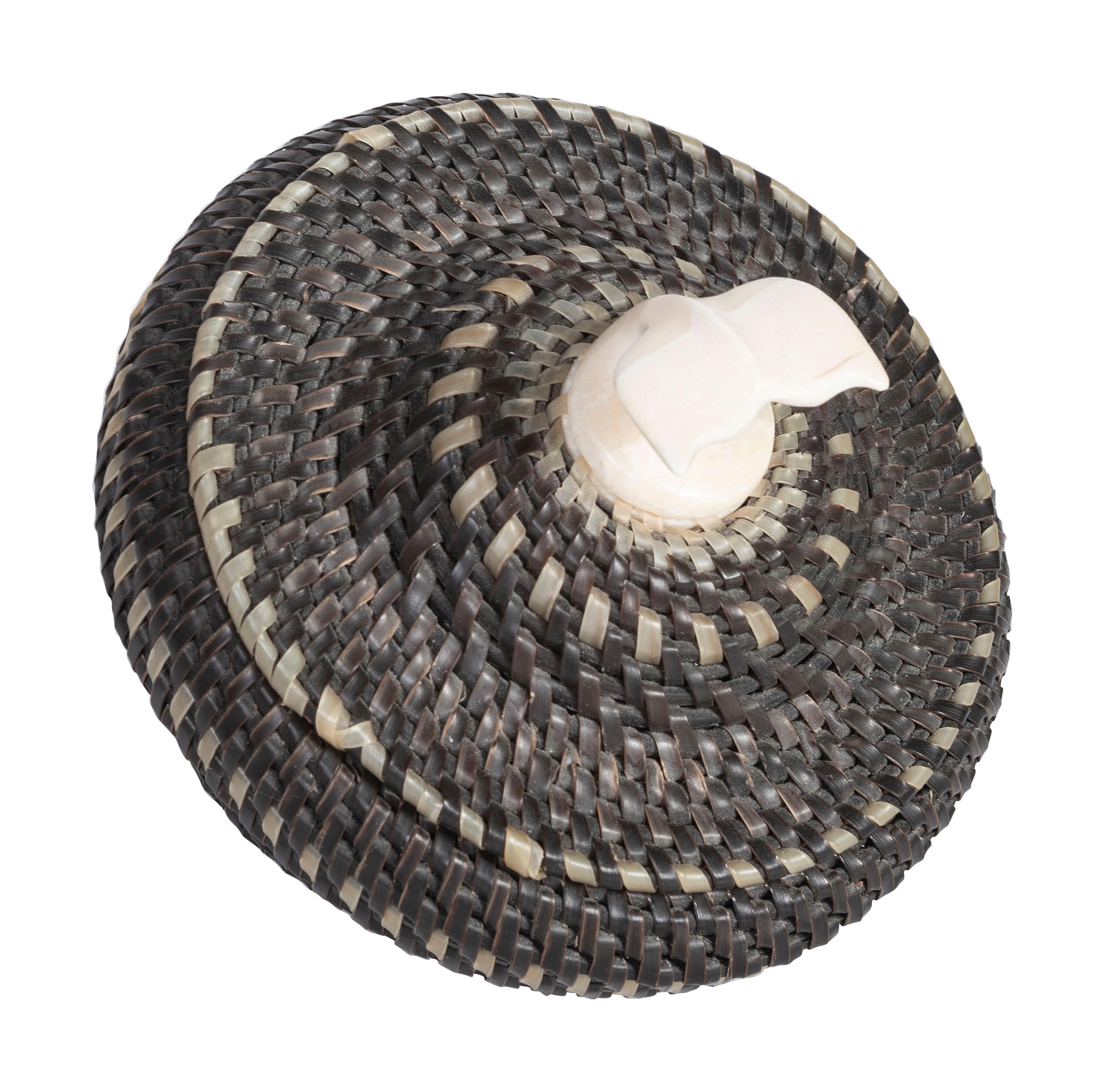 Baleen Basket, with Whale Tail Finial